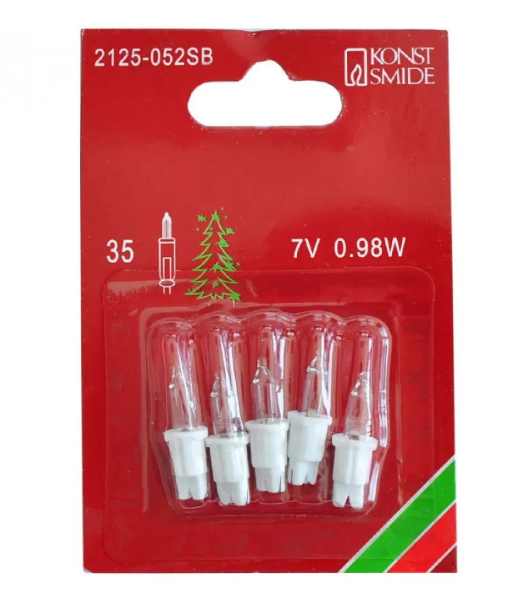 Fashion 5 Ampoules De Rechange 7 V, 0,98 W Pour Guirlande De Noël 35 Lampes Ampoules Guirlandes De Rechange