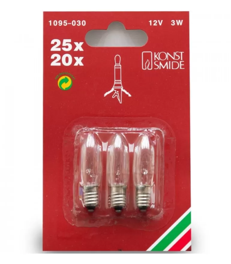 Flash Sale 3 Ampoules De Rechange 12V, 3W Pour Chandelier Electrique 20 A 25 Lampes Ampoules Guirlandes De Rechange