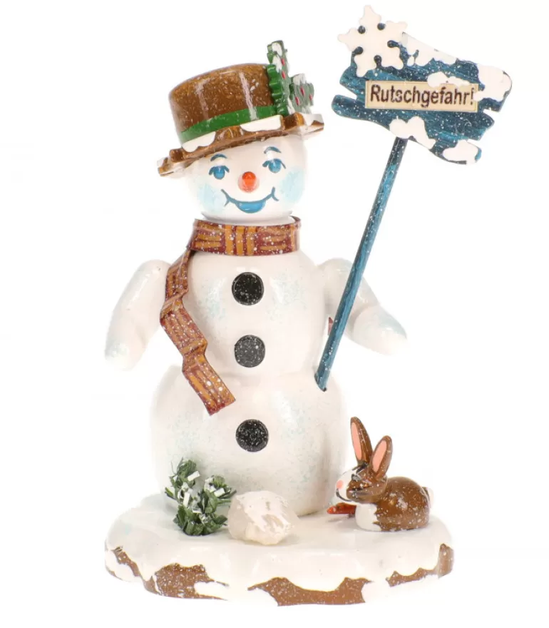 Shop Bonhomme De Neige "Risque De Glisser" - Village De Noël Miniature Village De Noël Miniature