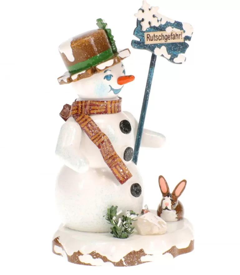 Shop Bonhomme De Neige "Risque De Glisser" - Village De Noël Miniature Village De Noël Miniature