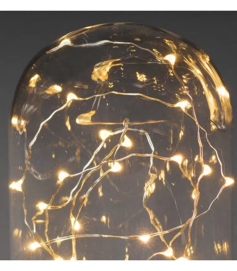 Clearance Boule En Verre Lumineuse Décorative A Led, 17 Cm Guirlande Lumineuse Intérieure À Led