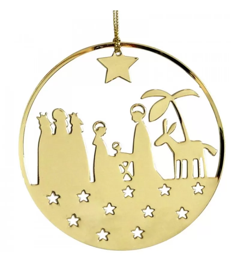 New Crèche De Noël Design Doree A Suspendre Déco De Noël Scandinave