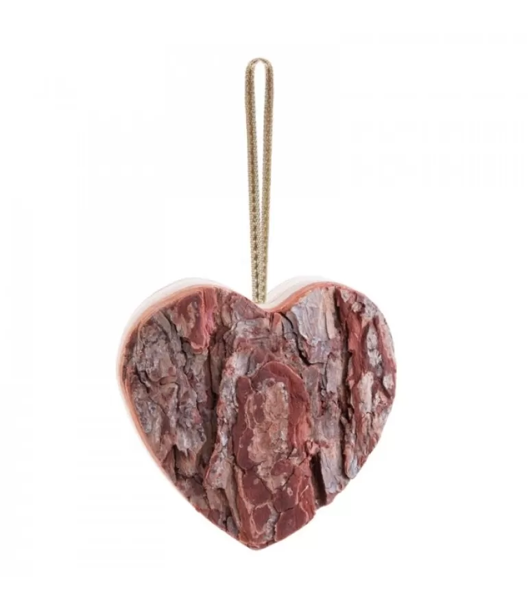 Cheap Déco De Noël, Coeur En Bois A Suspendre A Ruban Dore, 9 Cm Décorations En Bois Pour Sapin De Noël