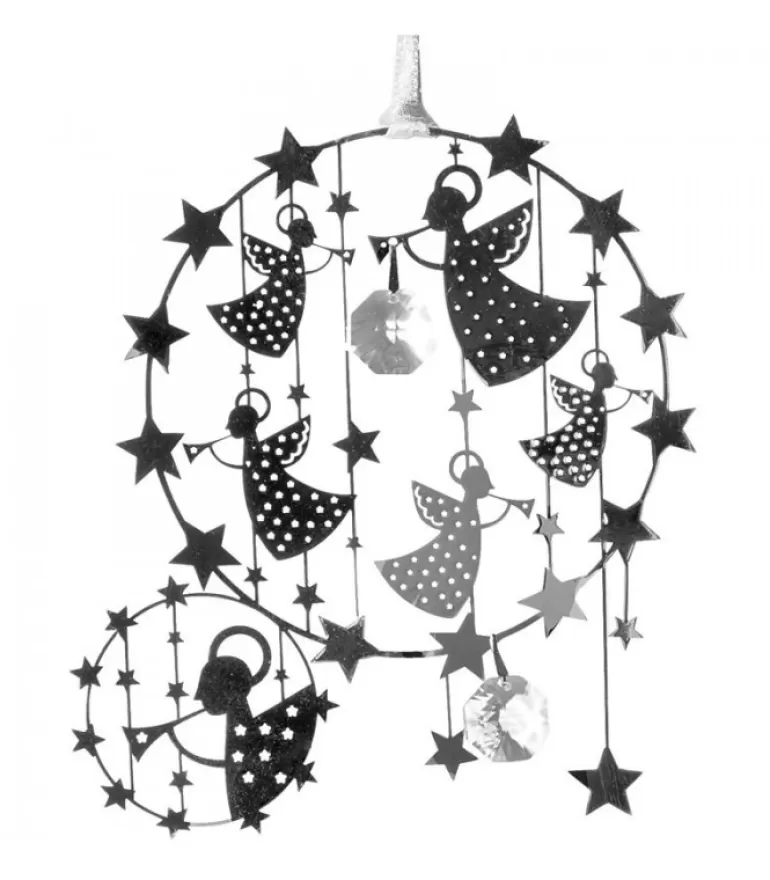 Online Déco Sapin De Noël Design A Suspendre, Anges Avec Etoiles Déco De Noël Scandinave