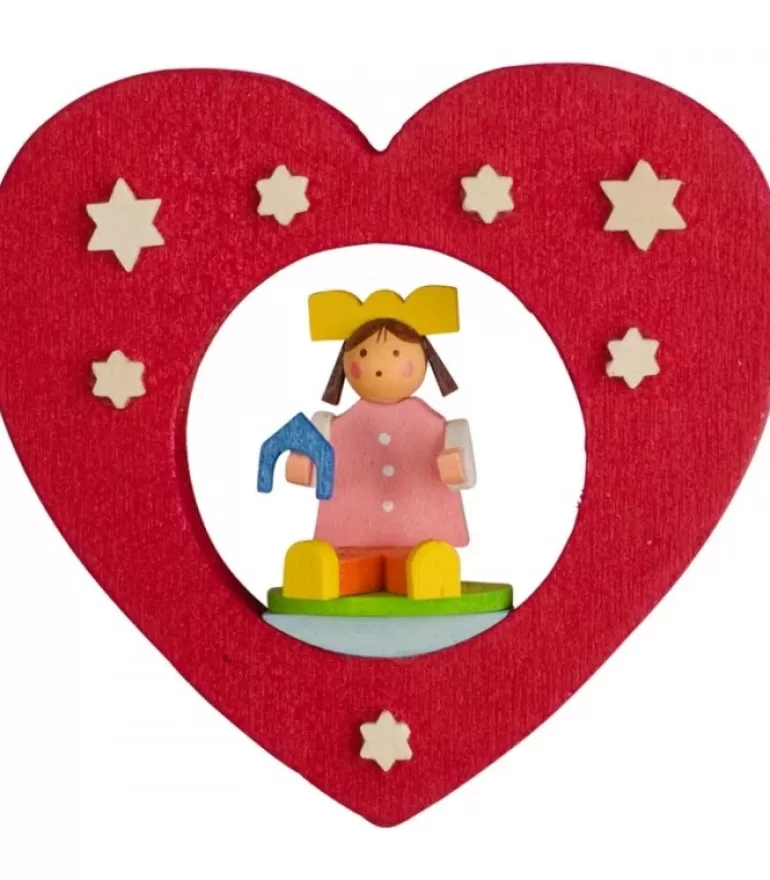 Best Décoration De Sapin De Noël, Coeur Avec Poupee Déco Sapin De Noël Vintage