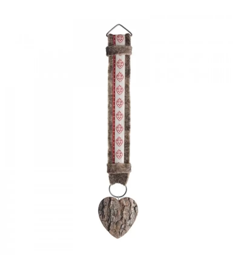 Sale Décoration Murale Montagne 46 Cm Avec Coeur Motif Rouge Objet Déco Bois