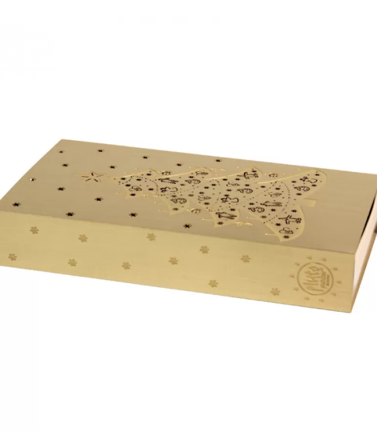 Fashion Etui Dore Motif Sapin De Noël Pour Boite D'Allumettes Pyramides De Noël Allemandes