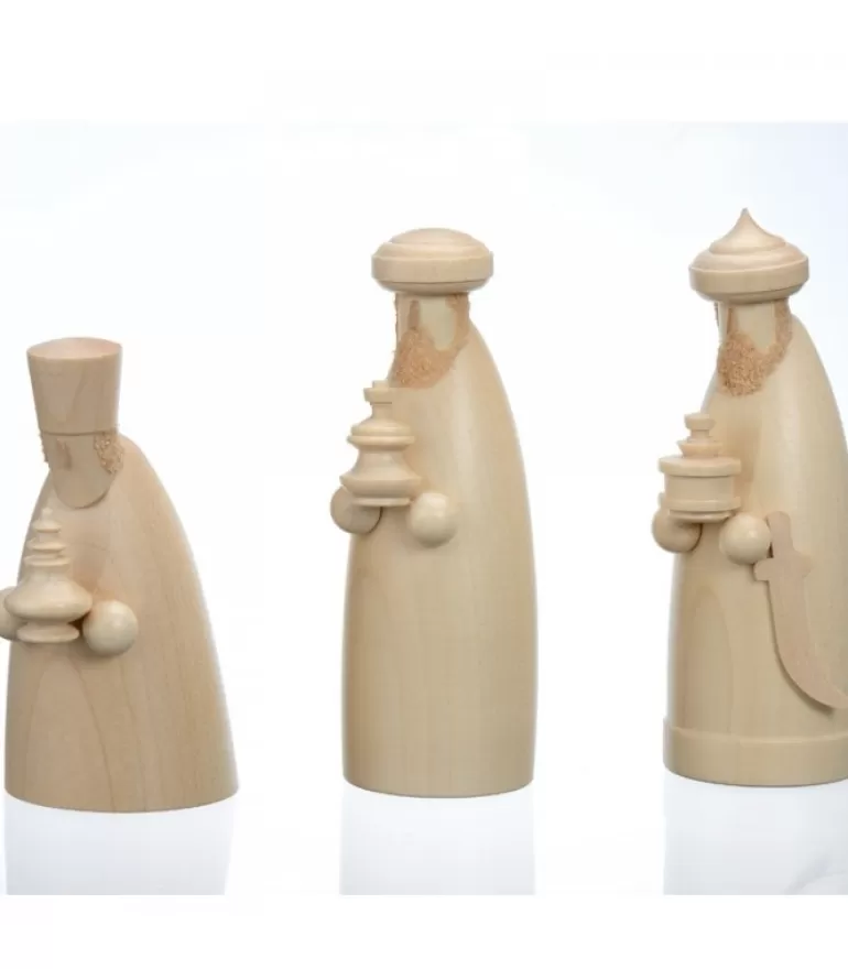 Shop Figurines Bois Pour Crèche De Noël, Les Trois Rois Mages, 12 Cm Personnages De Crèche De Noël