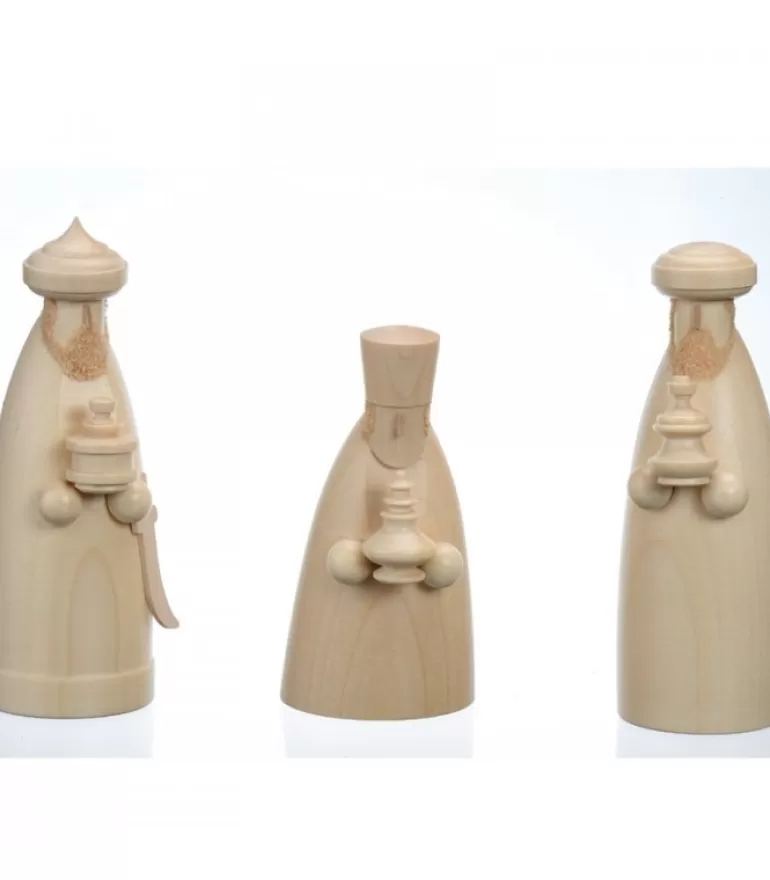 Shop Figurines Bois Pour Crèche De Noël, Les Trois Rois Mages, 12 Cm Personnages De Crèche De Noël