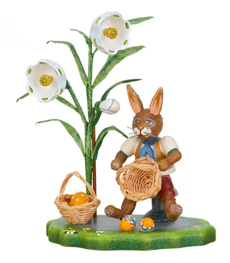 Cheap Lapin De Paques En Bois Avec Corbeille A Oeufs Lapins En Bois De Paques