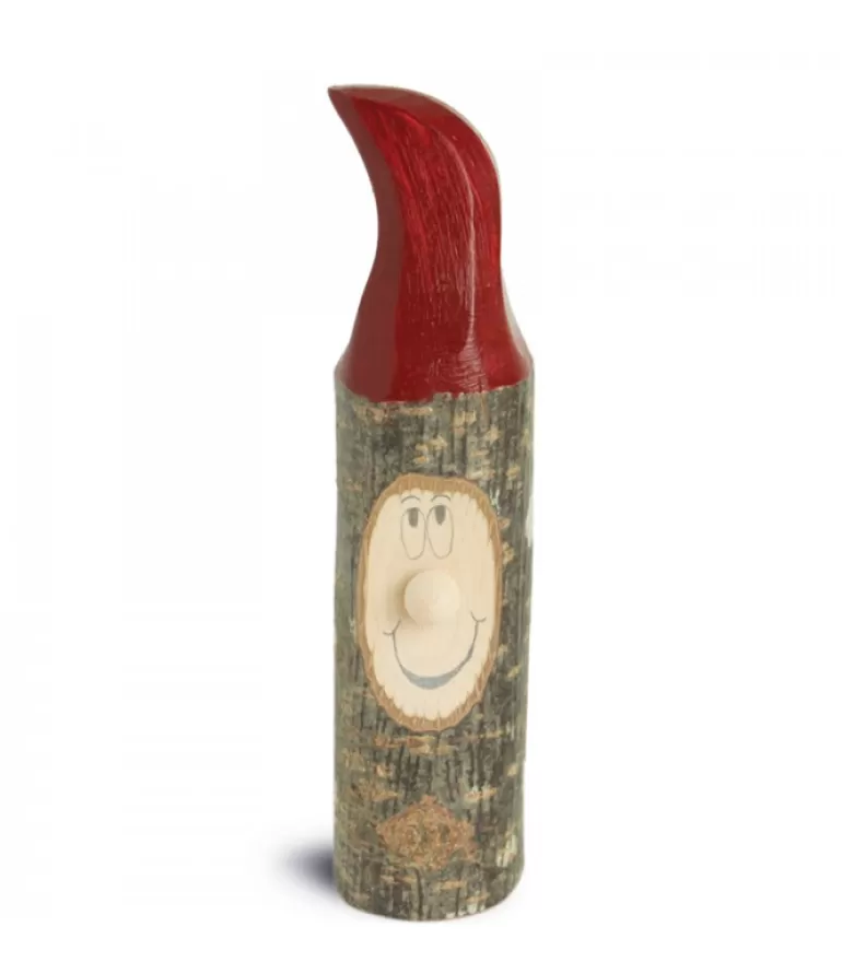Shop Lutin En Bois Père Noël Avec Bonnet Rouge Peint, 10,5 Cm Père Noël En Bois