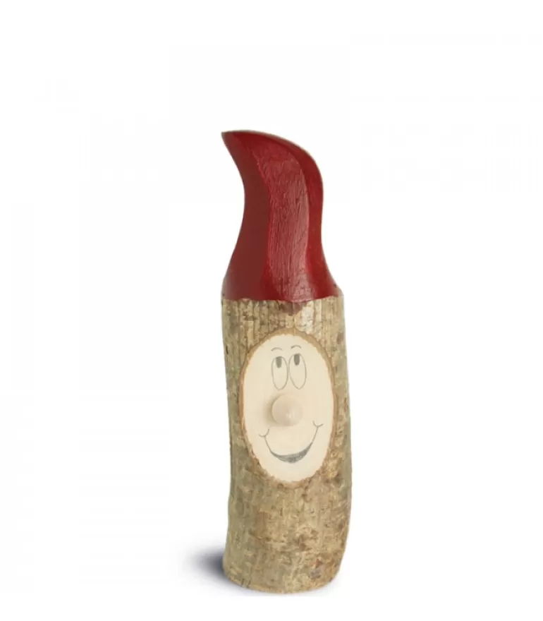 Cheap Lutin En Bois Père Noël Avec Bonnet Rouge Peint, 7 Cm Père Noël En Bois