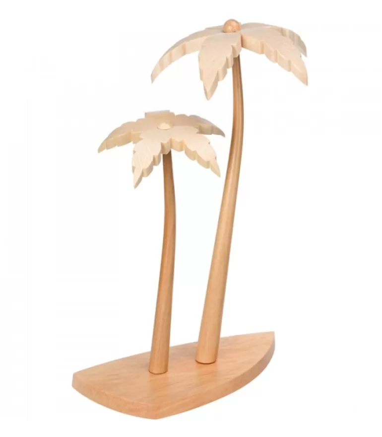 Outlet 2 Palmiers En Bois Pour Décoration Crèche De Noël Crèche De Noël En Bois