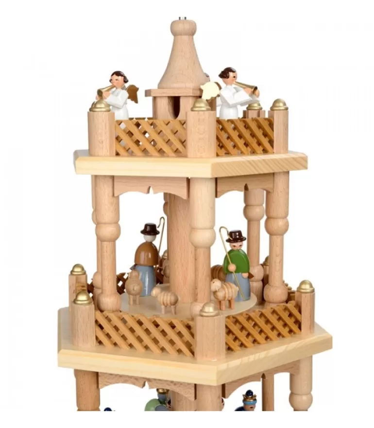 Cheap Pyramide De Noël 2 Etages Avec Personnages Couleur Pyramides De Noël Allemandes