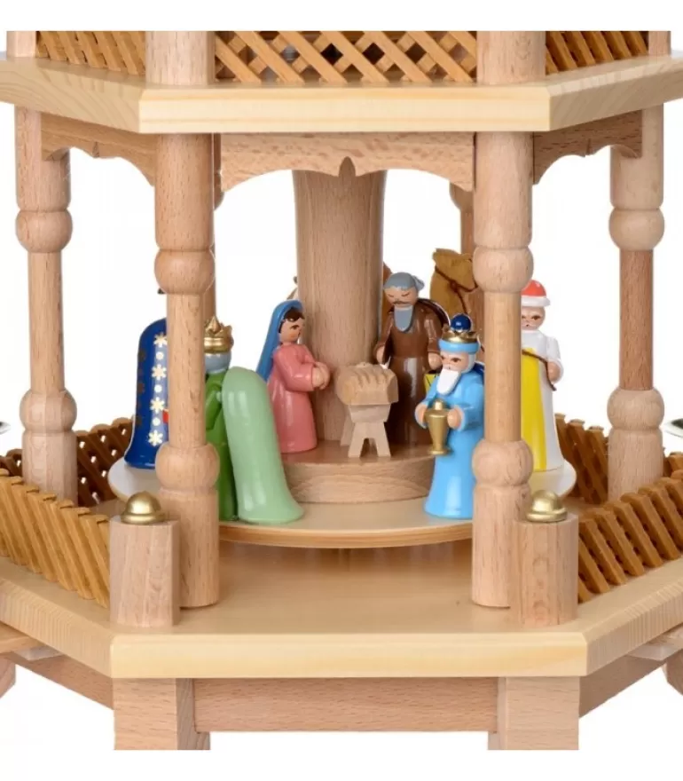 Cheap Pyramide De Noël 2 Etages Avec Personnages Couleur Pyramides De Noël Allemandes