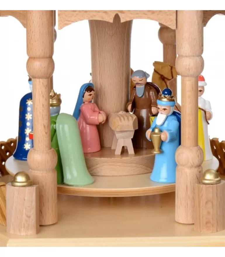 Cheap Pyramide De Noël 2 Etages Avec Personnages Couleur Pyramides De Noël Allemandes