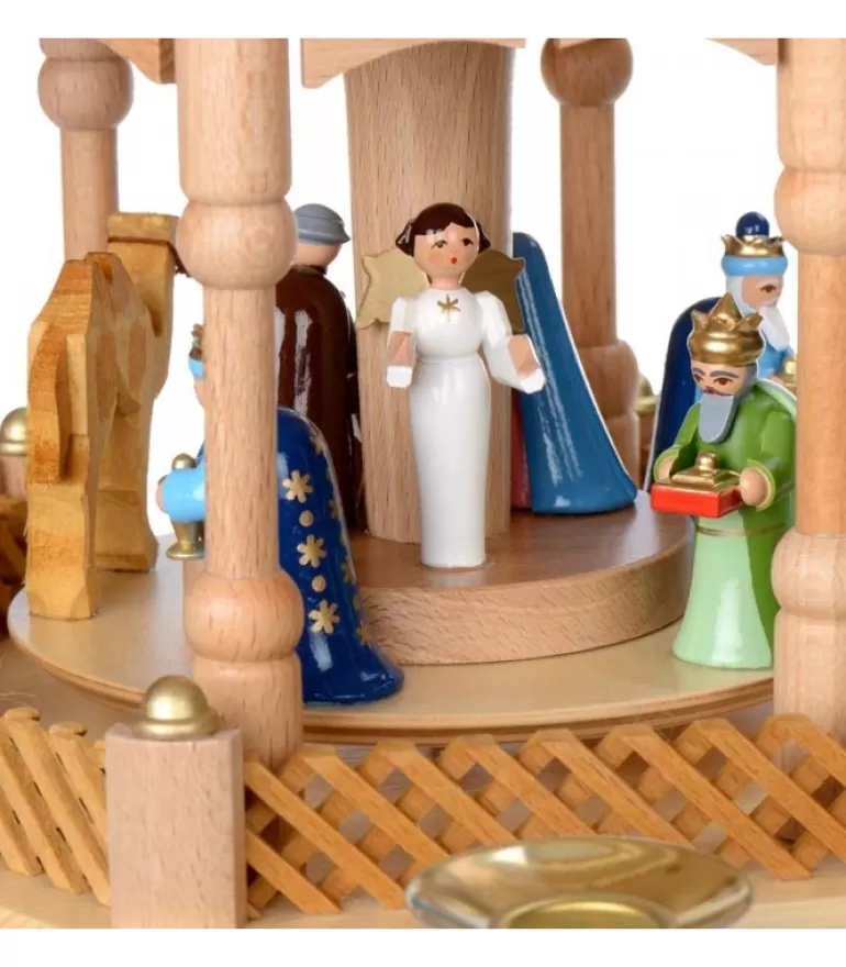 Cheap Pyramide De Noël 2 Etages Avec Personnages Couleur Pyramides De Noël Allemandes