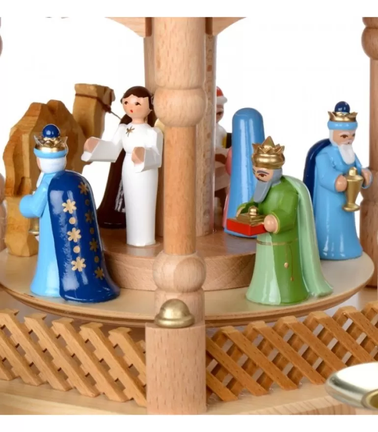 Cheap Pyramide De Noël 2 Etages Avec Personnages Couleur Pyramides De Noël Allemandes