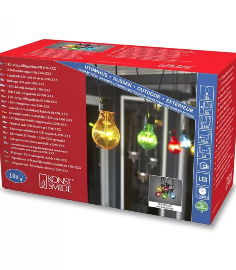 Flash Sale Rallonge 10 M Pour Guirlande Lumineuse De Terrasse, 10 Ampoules Multicolores Guirlande Lumineuse Extérieur